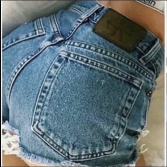 Calvin Klein Pants - Vtg Calvin Klein Cut off shorts Jeans 10 Sandblast